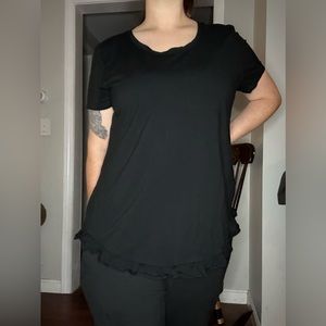 Issac Mizrahi Live Ruffled Edge Tunic